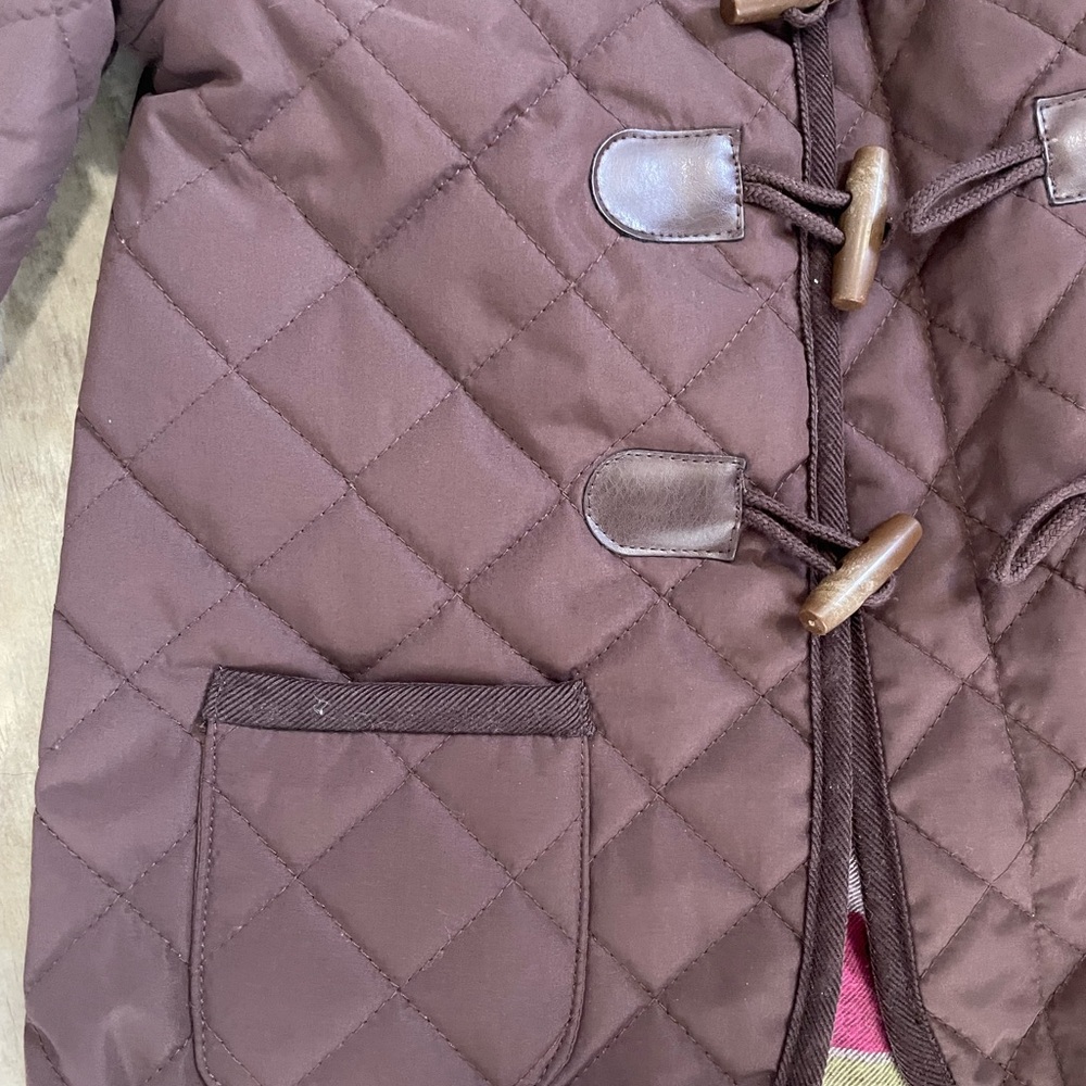 Quilted Brown Coat - Picture 3 of 7